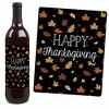 Big Dot of Happiness Give Thanks - Thanksgiving Decorations for Women and Men - Wine Bottle Label Stickers - Set of 4 - 3 of 4