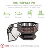 Best Choice Products 24in Hex-Shaped Steel Fire Pit for Garden, Backyard, Poolside w/ Flame-Retardant Mesh Lid - 3 of 4