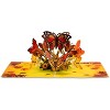 Paper Love 3D Pop-Up Greeting Card, Fall Butterflies, for Fall, Thanksgiving, All Occasions - 5" x 7" Cover with Note Tag - 3 of 4