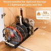 LunaLulinlk Pots and Pans Organizer for under Cabinet, Pull out Pan Organizers inside Cabinet for Kitchen Cabinet Organizers and Storage - 4 of 4