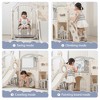 JUJABU 12-in-1 Toddler Playset – Indoor/Outdoor Swing, Slide, Climber, Basketball Hoop, Ages 1-3, Home Playground - 3 of 4