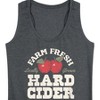 Women's - Instant Message - Farm Fresh Hard Cider Hot or Cold Graphic Racerback Tank - 2 of 4
