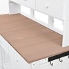 Tall Garden Potting Bench with Hutch, 6 Drawers, 2 Cabinets & Side Hooks, Fir Wood, Indoor/Outdoor Workstation - 4 of 4