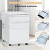 Filing Cabinets for Home Office Organizer , 3 Drawer Mobile File Cabinet with Lock & Anti-Tip Wheel,For Letters/Legal/A4 (Un-Assembled) - 2 of 4