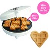 CucinaPro Mini Hearts Waffle Maker - Bake 9 Heart Shaped Waffles or Pancakes w Electric Nonstick Iron- Show Love w Unique Breakfast or Treat - 4 of 4
