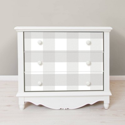 Grey and White Buffalo Check Peel & Stick Wallpaper