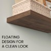 INFURNIC Decorative Wall Shelf Floating Shelves for Displaying Books and Decor Minimalist Design Eco-Friendly Construction, Brown, 9.8"*31.5"*1.5" - 2 of 4