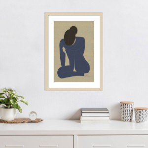 Amanti Art Woman in Thought by Incado Wood Framed Wall Art Print - 1 of 4