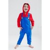 SUPER MARIO Nintendo Zip Up Cosplay Costume Pajama Coverall Toddler - 2 of 4