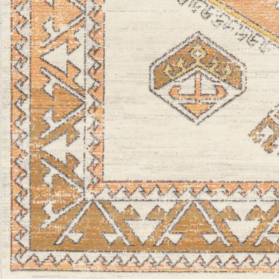 Habsburg Oval Blue and Beige Hand-knotted Synthetic Rug 5' x 7'
