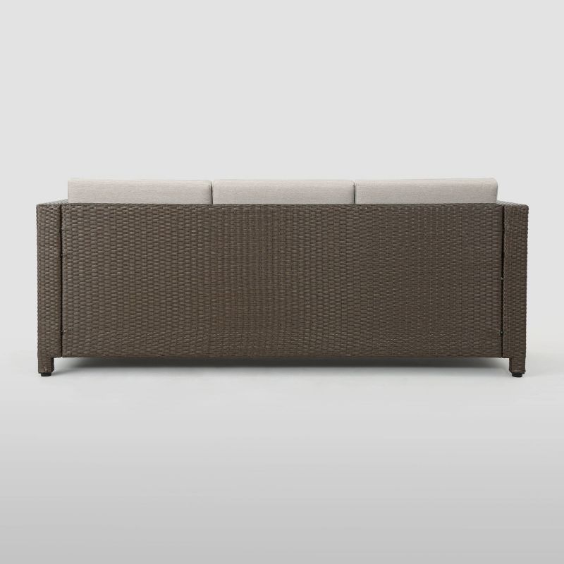Puerta Wicker Patio Sofa - Christopher Knight Home, 4 of 6