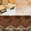 "14K Gold/Silver Plated 3Pcs Layered Necklace Set, Dainty Herringbone Choker & Chain, Trendy Stackable Jewelry for Women" - 3 of 4