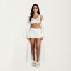 Anna-Kaci Lounge Women's 3-Piece Set Satin Robe with Matching Bralette Top and Elastic Waist Shorts Loungewear Sleepwear Set - 3 of 4
