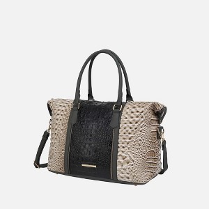 MKF Collection Raven Faux Crocodile-Embossed Women’s Duffle Bag by Mia K - 1 of 4
