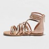 Girls' Dion Zipper Metallic Ankle Strap Sandals - Cat & Jack™ - image 2 of 4