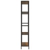 vidaXL Book Shelf Dark brown and black Engineered wood and steel - Dark brown 70.9" - 4 of 4