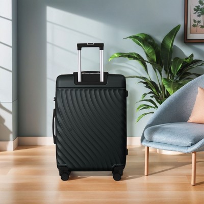 INFURNIC Bag And Luggage Sets Lightweight Rolling Luggage 3 Piece, Suitcase Set with Wheels for Travel And Business, Black , 21.06"*11.81"*30.31"
