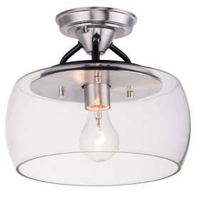 Maxim Lighting Goblet 1 - Light Semi-Flush Mount in  Black/Satin Nickel - 1 of 1