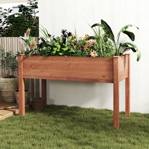 Bella Depot Elevated Wooden Planter Box for Outdoor Plants Flowers Fruits Vegetable Herb Growing - 1 of 4