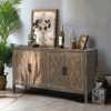 CuisinSmart 60'' Sideboard Buffet Cabinet, Vintage Wooden Sideboard Storage Cabinet with 4 Doors&Adjustable Shelf, Accent Cabinet for Living Room - 3 of 4