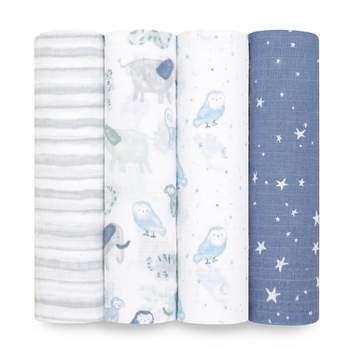 aden + anais Essentials Time To Dream Swaddle Blankets - 4pk