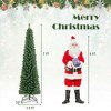 Costway 5/6/7/8 FT Pencil Christmas Tree with 295/392/523/671 Memory Wire Branch Tips 110/140/190/250 LED Lights for Home - 3 of 4