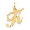 Black Bow Jewelry 14k White Gold Ella Collection Small Fancy Script Initial Pendant A-W - 2 of 4
