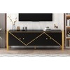 NicBex TV Stand for 75 Inch TV with Round Metal Handles,TV Entertainment Center with 2 Cabinets,Modern TV Console Table for Living Room - 2 of 4