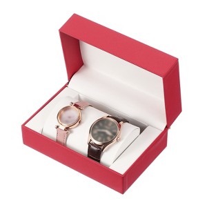 Unique Bargains PU Leather Soft Portable Travel 1 Slot for 2 Watch Storage Case - 1 of 4