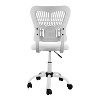 Gray Desk Chairs With Wheels Home Office Chair Comfortable Computer Chair Adjustable Height,360° Swivel Gaming Armless Chair-The Pop Home - 3 of 4