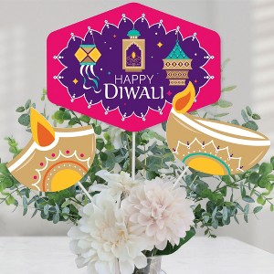 Big Dot of Happiness Happy Diwali - Festival of Lights Party Centerpiece Sticks - Table Toppers - Set of 15 - 1 of 4