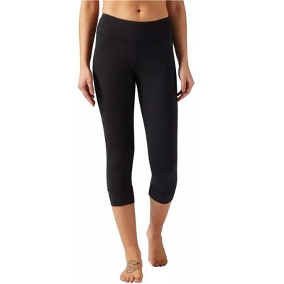 Reebok Womens Lux 3/4 Tight Stretch Compression Athletic Pants