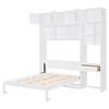 Full/Queen Murphy Bed Wall Bed with Cabinet, Cabinet Bed Folding Wall Bed with Storage Shelves and Desk for Guest Room Office - 4 of 4