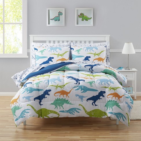 Kids Bedding Set Bed In A Bag For Boys And Girls Toddlers Printed Sheet Set And Comforter Full Dinosaur Target