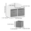 FONTOI Kids Toy Box Storage with Collapsible Drawers, Toy Cabinet Organizer for Kids, Children, White, 11.81"*19.09"*24.61" - 3 of 4