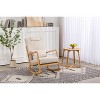 NicBex Linen Fabric Glider Rocking Chair,Upholstered Nursery Rocking Chairs with High Backrest and Lumbar Pillow,Nursing Chair for Bedroom - 2 of 4