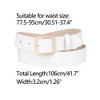 Allegra K Women Pin Buckle Belt Soft Wide Waist Belt Casual Dresses Jeans Pants 1 Pc - 3 of 4