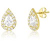 SHINE by Sterling Forever Sterling Silver CZ Teardrop Stud Earrings - 3 of 4