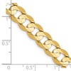 Black Bow Jewelry Men's 7.5mm 14K Yellow Gold Open Concave Solid Curb Chain Necklace - 3 of 4