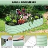 Outdoor Oval Raised Garden Bed with Open Base,Tool-Free Assembly Planter Raised Boxes for Outdoor Vegetables & Flowers - 3 of 4