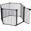 FURNIinspire Pet Crates And Houses 6 Panels Adjustable Safety Pet Gate, Indoor Outdoor Folding Dog Gate, Freestanding Pet Fence, Black, 25"*28.9" - 4 of 4