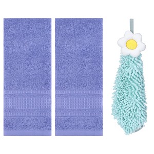 REGALWOVEN 3 Pcs Solid Soft Absorbent Hand Towels for Bathroom - 1 of 4