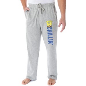 Nickelodeon Men's SpongeBob SquarePants Chillin' Loungewear Pajama Pants Heather grey - 1 of 3