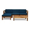 VisioGear Patio Chaise Lounges, 5-Piece Patio Furniture Set with Thick Cushion, Outdoor Furniture with Wood Table, Teal, 81.5"*28"*24" - 4 of 4