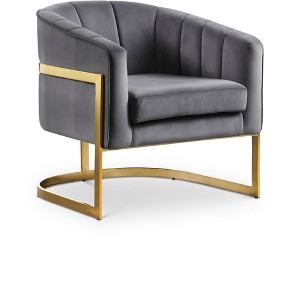 Meridian Furniture,Carter Velvet Accent Chair - 1 of 4