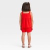 Toddler Girls' Americana Star Knit Tank & Shorts Set - Cat & Jack™ Red - 2 of 4