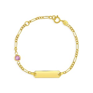 Girls' Simulated Birthstone Identification Bracelet 14k Gold - In Season Jewelry - 1 of 2