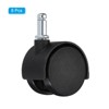 Unique Bargains Nylon Furniture Replacement 360 Degree Circlip Swivel Stem Casters with Brake - 3 of 4