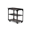 Kitchen Cart with Hanging Stemware Storage and Shelves - 3 of 4