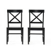 Modern Farmhouse Acacia Wooden Dining Room Chair,Dining Side Chair with X-shaped Backrest,Kitchen Dining Room Bedroom Chair-Cuddlewood - image 2 of 4